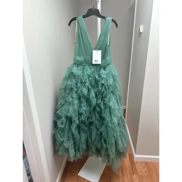 NEW NWT Mac Duggal 20411 Dress Jade Green size 10 - Picture 6 of 8